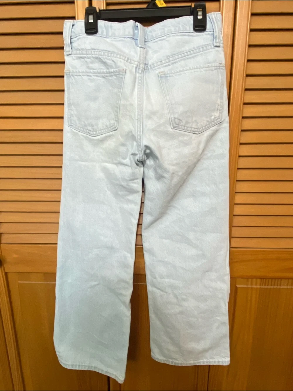 Old Navy Light Blue Kids wide leg Jeans with Knee Distress